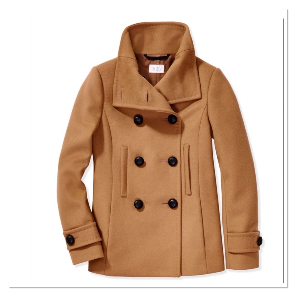 BABATON 'Howell' Double-Breasted Camel Pea Coat - Picture 2 of 15